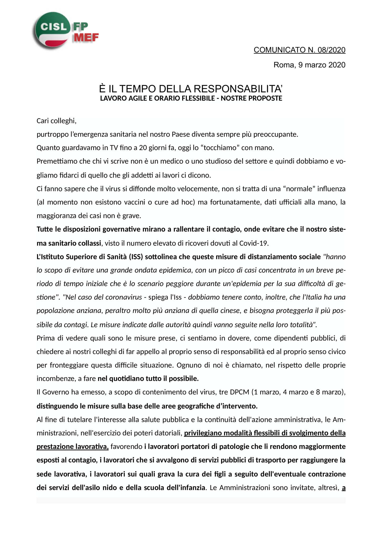 thumbnail of 8-20-COMUNICATO-E-IL-TEMPO-DELLA-RESPONSABILITA-Lavoro-agile-e-orario-flessibile-le-nostre-proposte
